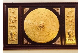 Tranh Mặt Trống Đồng Mạ Vàng 24k Đẹp Nhất | MS: 108