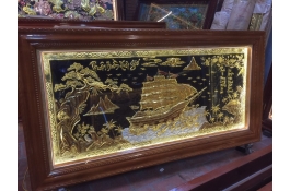 Tranh Thuận Buồn Xuôi Gió Mạ Vàng Mẫu 101