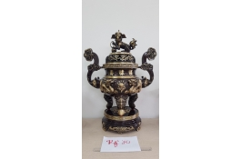 Lư Hương Bằng Đồng Đắp Rồng Nổi | MS:180
